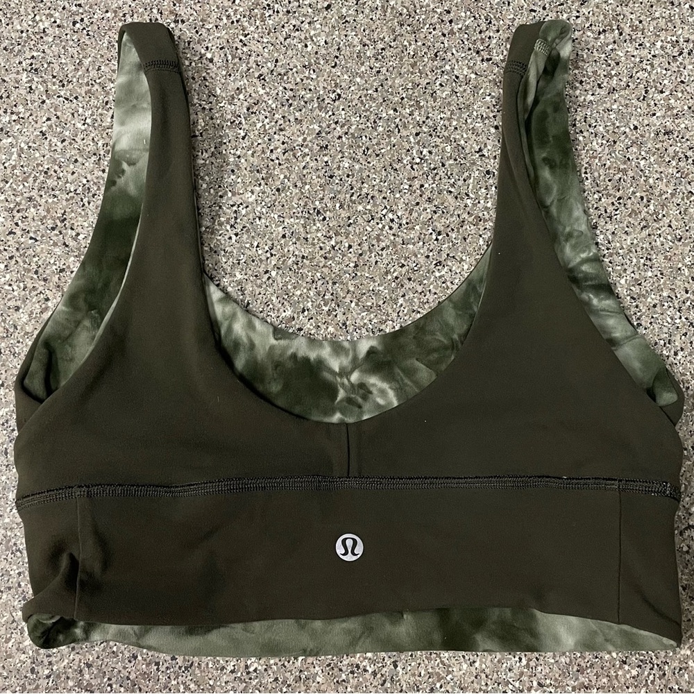 Lululemon Align Reversible Bra Green Diamond Dye/… - image 5